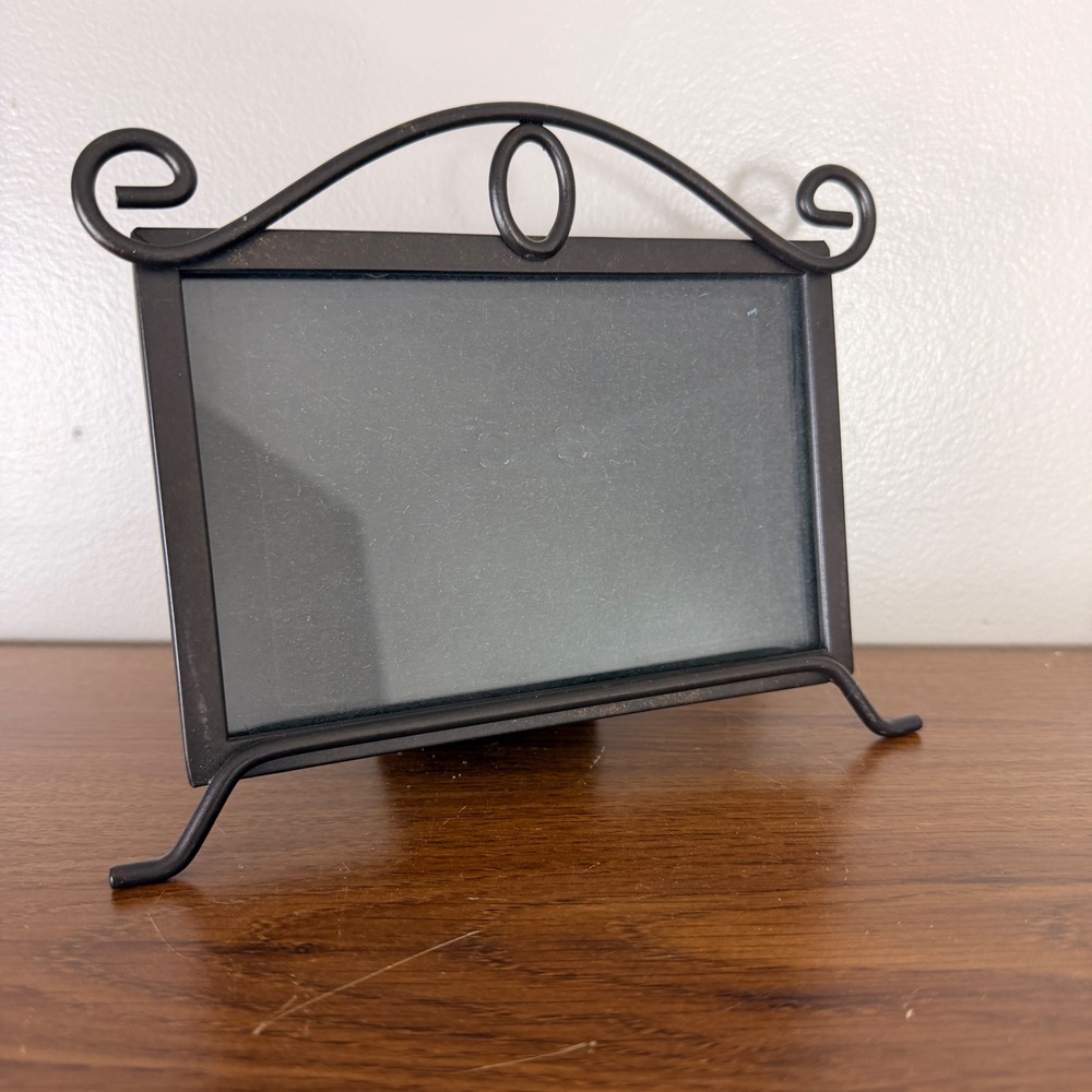 Fetco Home Decor 4x6 Picture Frame Bronze Metal Scroll Tabletop Easel